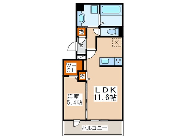 クラヴィーア朝倉街道駅前の物件間取画像